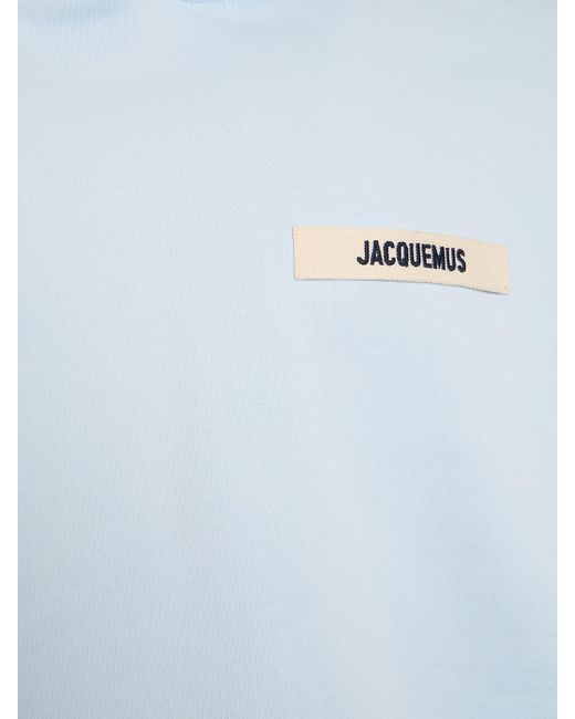 Jacquemus Sweatshirt Aus Baumwollripsband "le Hoodie" in Blue für Herren