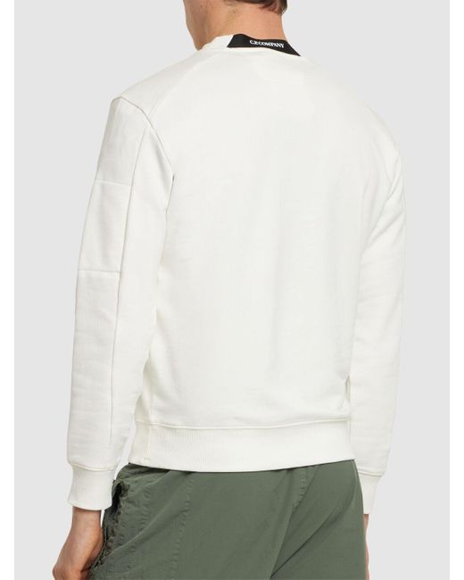 C P Company Natural Diagonal Raised Fleece Sweatshirt for men