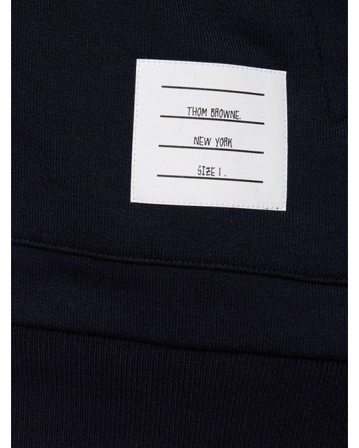 Thom Browne Blue Zip-up Cotton Hoodie for men