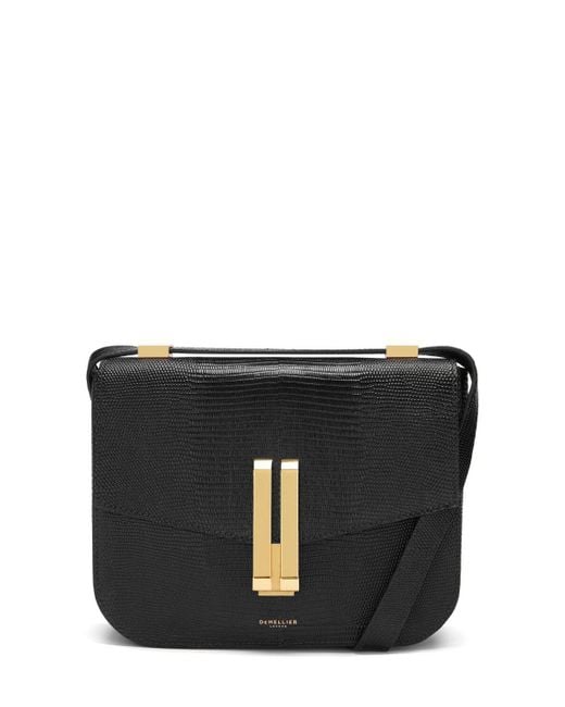 DeMellier London Black Damen Schultertasche Aus Geprägtem Leder „Vancouver“