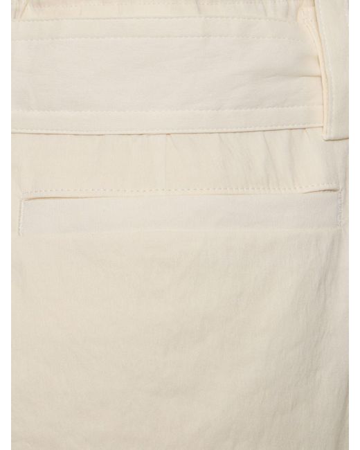 Pantaloni in misto lino con cintura di Issey Miyake in Natural