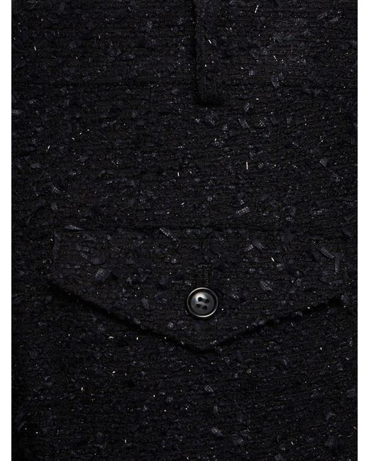 Shorts de tweed de algodón Junya Watanabe de color Black