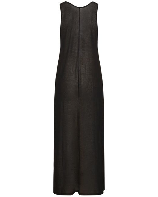 Vestido largo de gasa de algodón Auralee de color Black