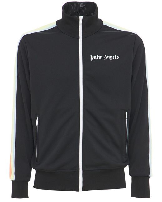 Palm Angels Black Lvr Exclusive Tech Jersey Track Jacket for men