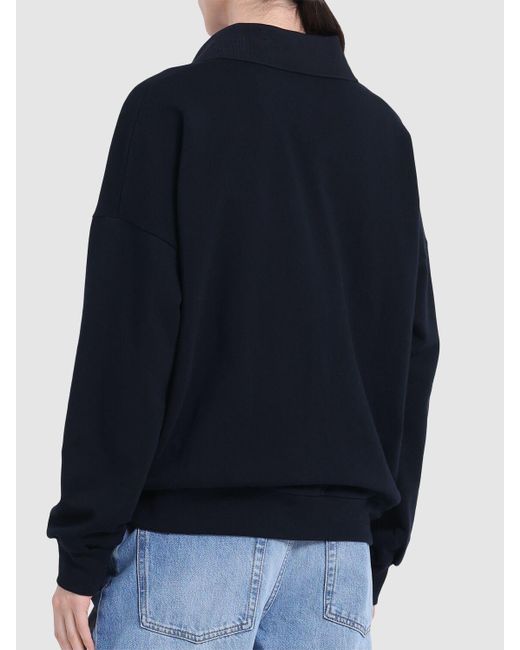 Sudadera polo de algodón The Row de color Blue
