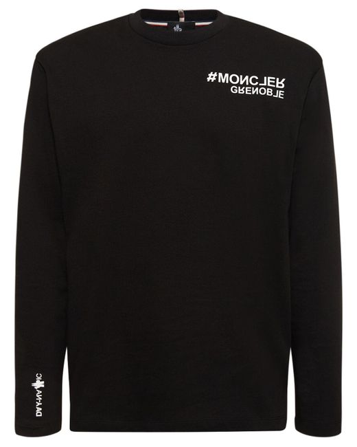 3 MONCLER GRENOBLE T-shirt Aus Baumwolle Mit Logo in Black für Herren