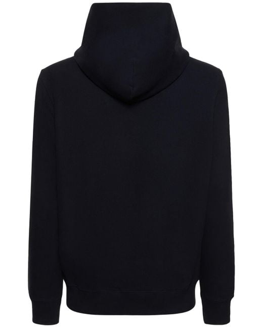 Moncler Black Logo Cotton Sweatshirt Hoodie for men