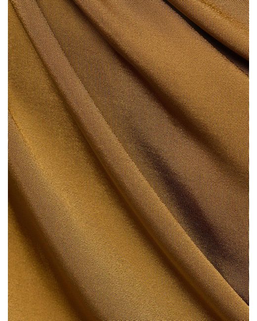 Robe courte en jersey drapé à une manche Alexandre Vauthier en coloris Brown