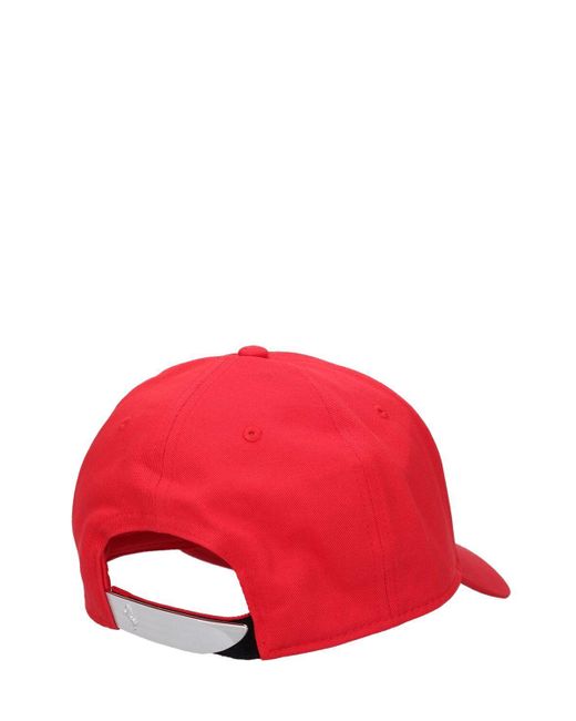Ferrari Logo Cotton Twill Baseball Cap in Red for Men Lyst