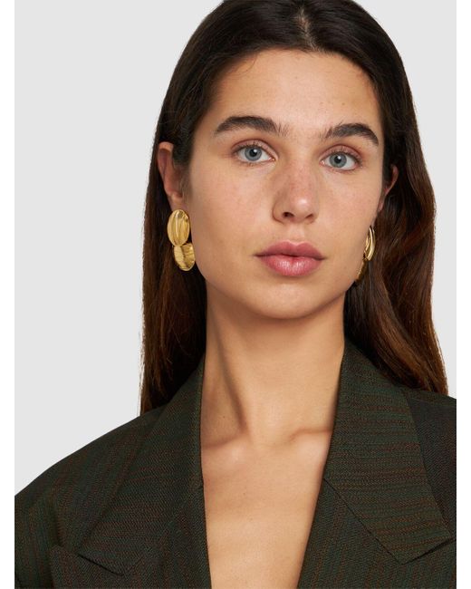 D'Estree Yellow Sonia Geometric Stud Earrings