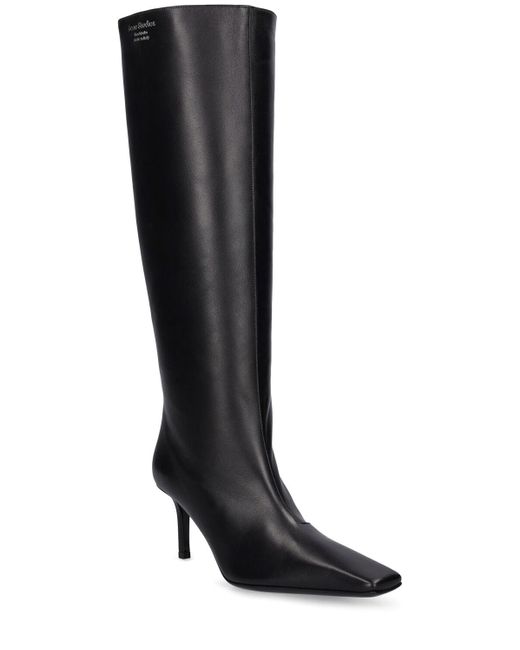 Acne Black 70mm Bezither Leather Tall Boots