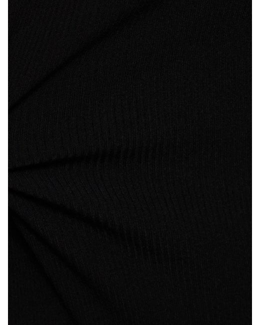 Michael Kors Black Stretch Viscose Long Sleeve Bodysuit