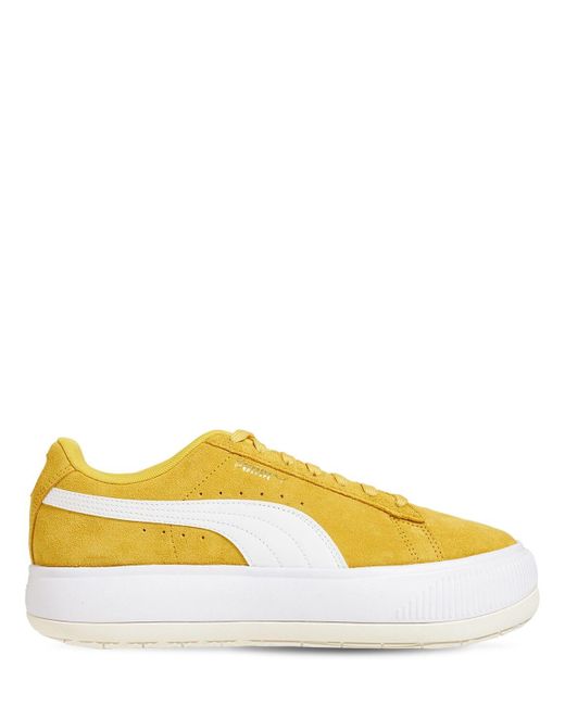 PUMA Mayu Suede Platform Sneakers in Yellow | Lyst