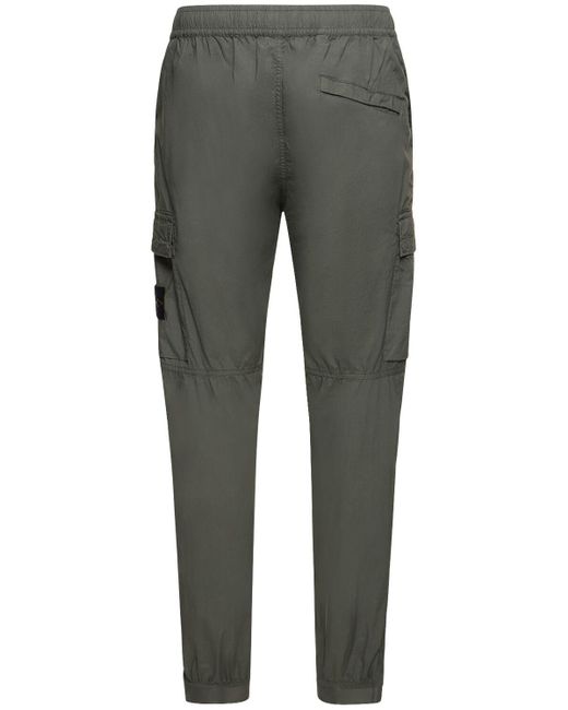 Stone Island Gray Brushed Cotton Sweatpants for men
