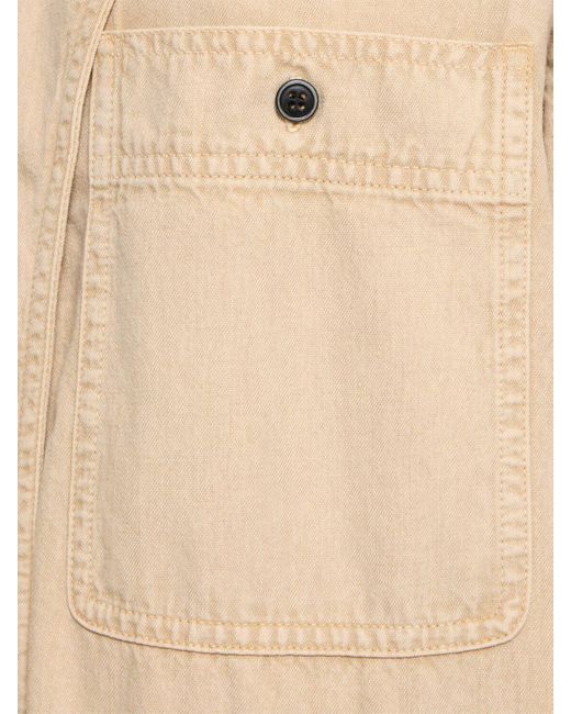 Jumpsuit de algodón de manga larga Isabel Marant de color Natural