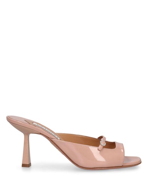 Zapatos mules de charol 75mm Aquazzura de color Pink