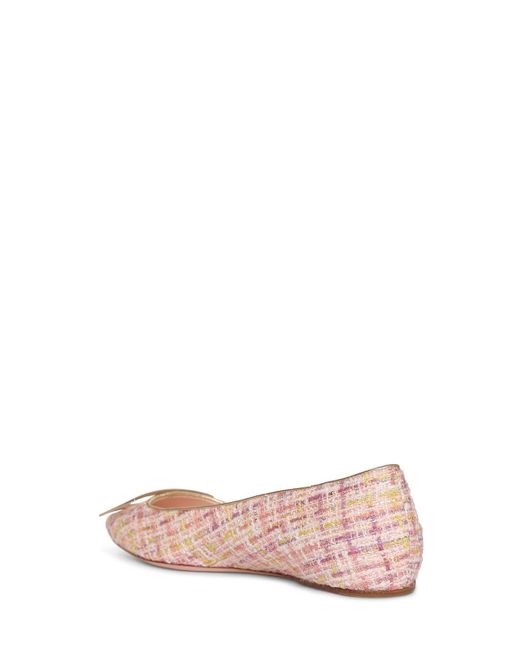 Zapatos planos de lona 10mm Roger Vivier de color Pink