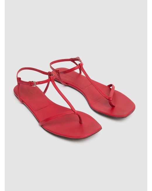 Loulou de Saison Amaru レザートングサンダル 10mm Red