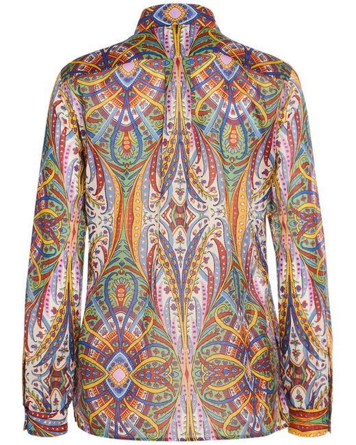 Camicia kiledia in cotone stampato di Etro in Multicolor