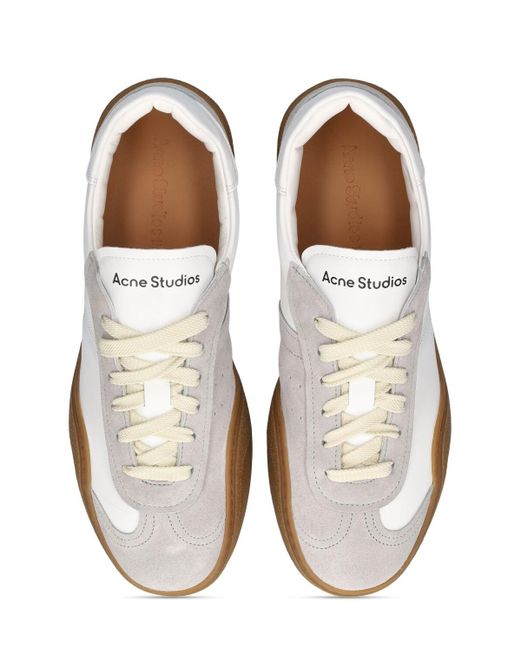 Sneakers bar de piel Acne de color White