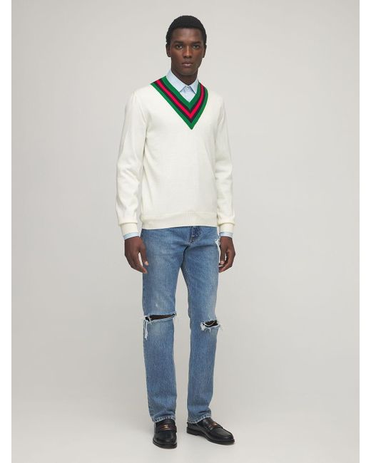 mens v neck knitted jumper