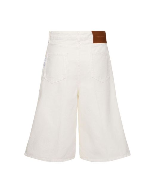 Victoria Beckham White Oversized Cotton Bermuda Shorts