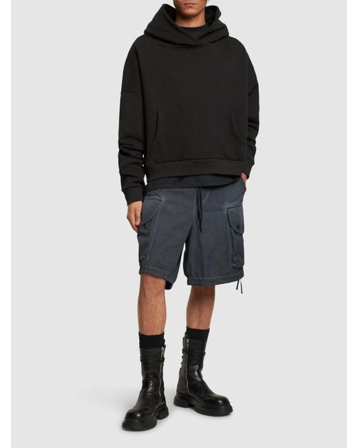 A PAPER KID Gray Nylon Cargo Shorts