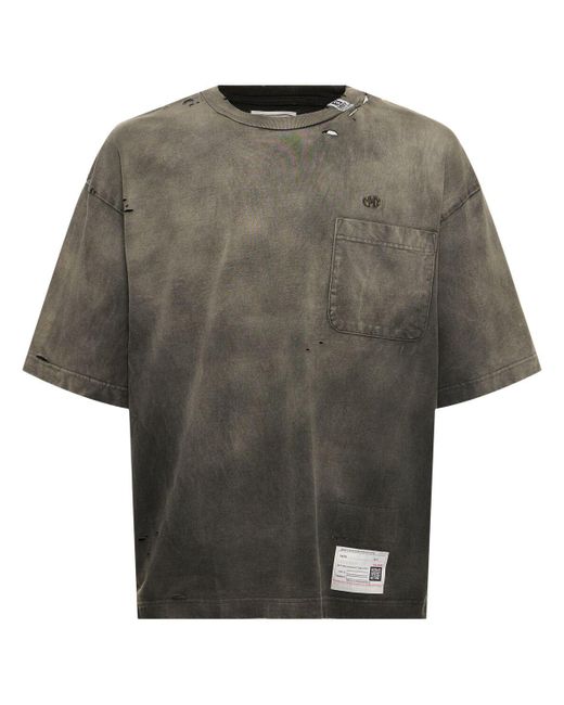 Maison Mihara Yasuhiro Gray Sun Faded Cotton Jersey T-shirt for men