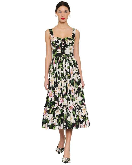 dolce and gabbana black floral dress
