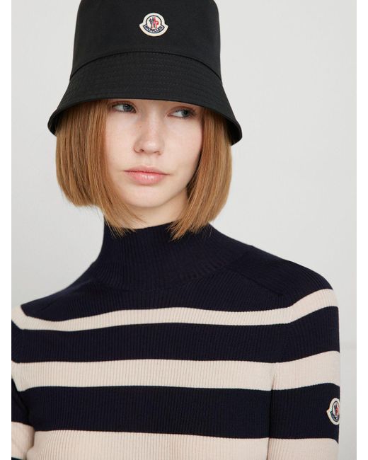 Moncler コットンバケットハット Black