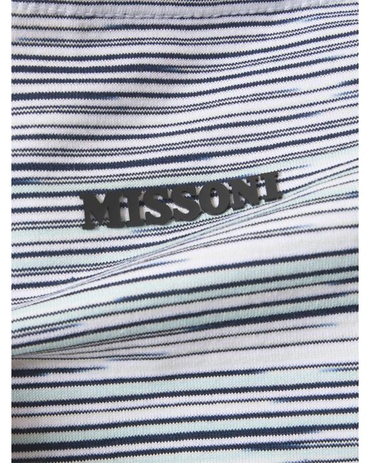 T-shirt in cotone dégradé di Missoni in Blue da Uomo