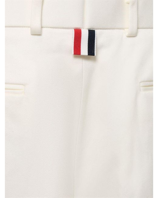 Pantalon taille basse en coton avec ceinture Thom Browne pour homme en coloris White