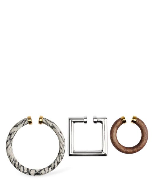 Mujer Set De 3 Ear Cuff Unique Jacquemus de color Metallic