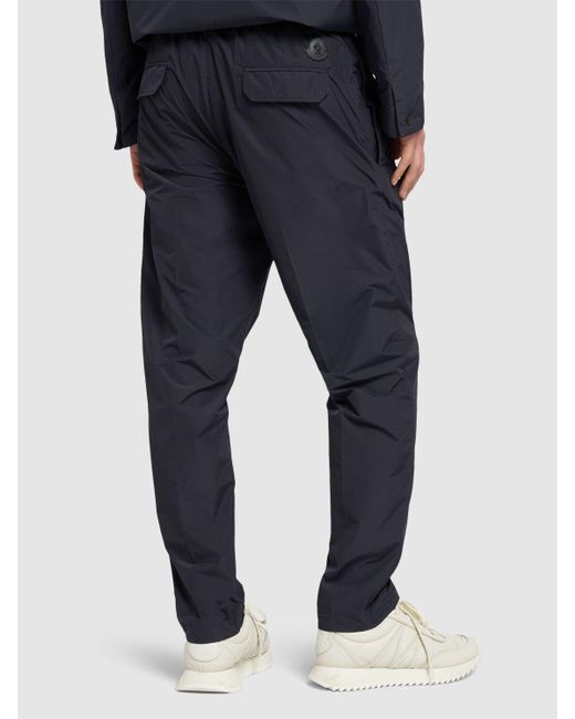 Moncler Hose Aus Technostoff in Blue für Herren