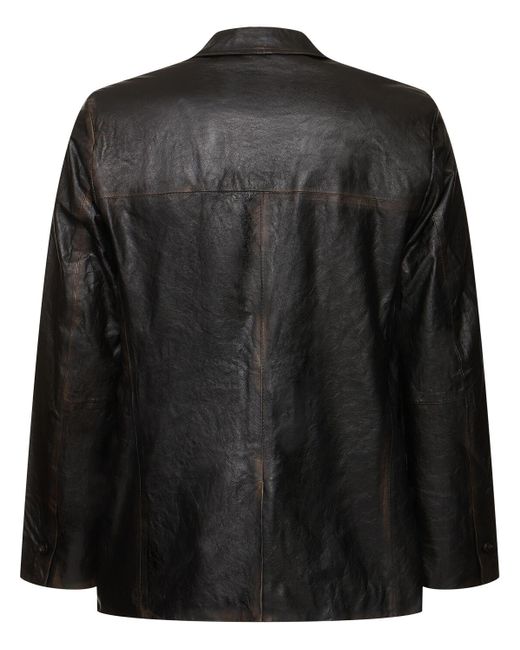 メンズ Giorgio Brato ブリーチドレザーブレザー Black