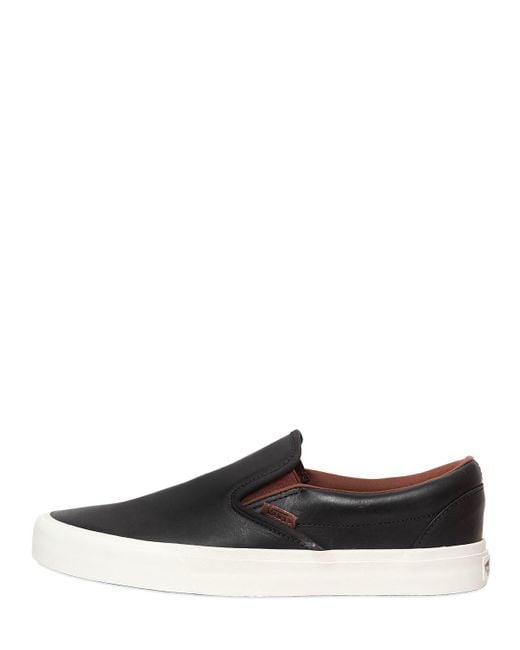 Baskets Slip-on En Simili Cuir "california" Vans en coloris Noir | Lyst