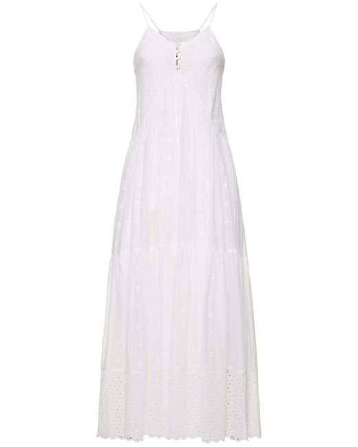 Vestido de algodón bordado Isabel Marant de color White