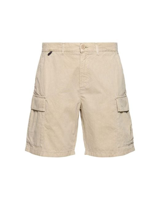 Sundek Natural Striped Cotton Poplin Cargo Shorts for men