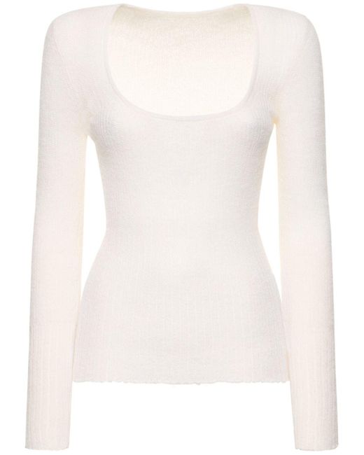 Suéter de punto de lana Jacquemus de color White
