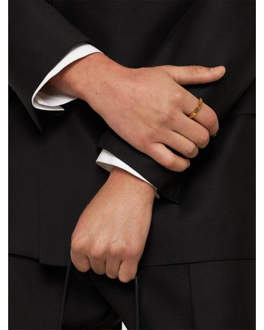 Versace Logoring Aus Metall in Metallic für Herren