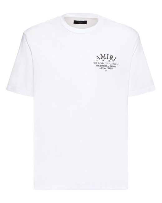 T-shirt en coton imprimé arts district Amiri pour homme en coloris White