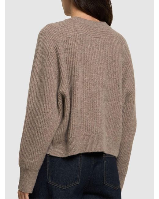 Loulou de Saison Brown Bastia Oversize Cashmere Cardigan