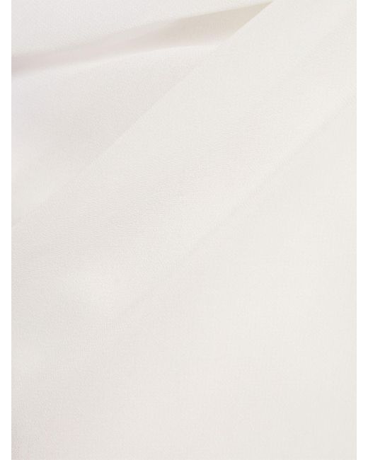 Top corto de malla drapeada Jacquemus de color White