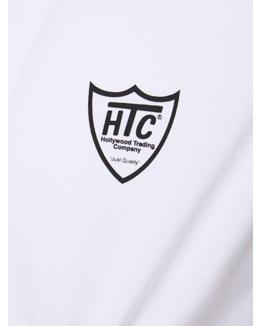 HTC White Small Logo Print Cotton Jersey T-shirt for men