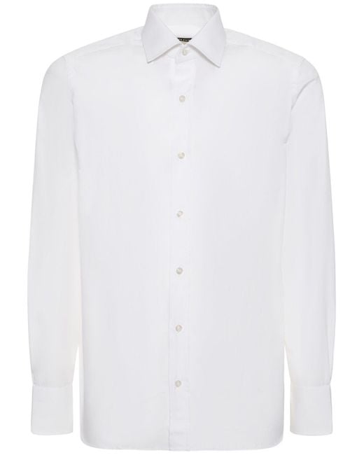 Camisa de popelina Tom Ford de hombre de color White