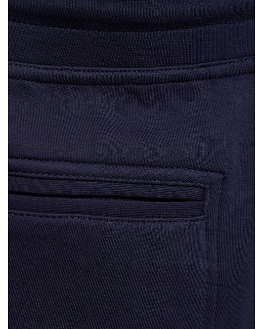 Pantaloni in felpa di misto cotone di Brunello Cucinelli in Blue da Uomo