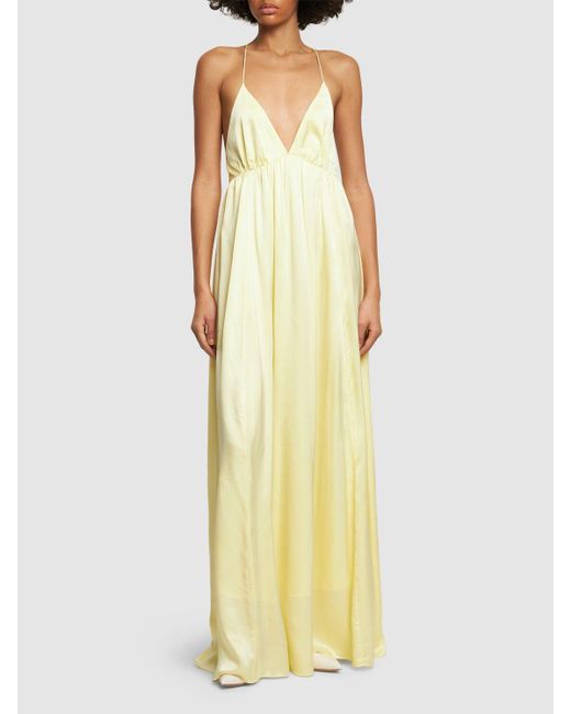 Zimmermann Yellow Long Silk Slip Dress