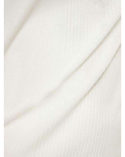 Top de algodón sin mangas Loulou Studio de color White