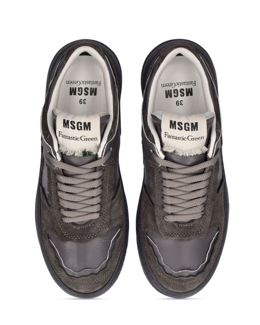 MSGM Gray Fantastic Canvas Sneakers