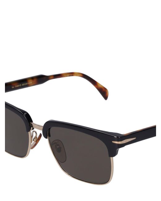 David Beckham Black Db Squared Metal Sunglasses for men